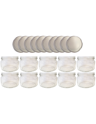 Słoiki 250ml 10 KOMPLETÓW z POKRYWKĄ dżemy konfitury przyprawy deserki 82mm - product 2