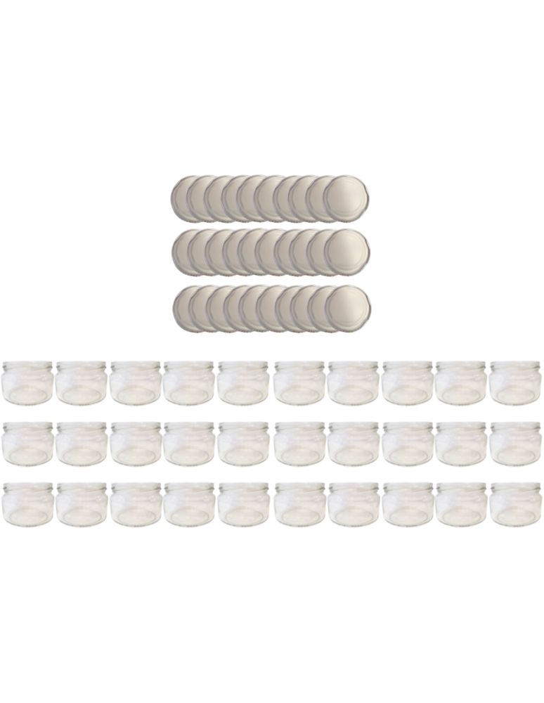 Słoiki - Słoiki 250ml 30 KOMPLETÓW z POKRYWKĄ dżemy konfitury przyprawy deserki 82mm - product b2b.wamar.biz 2