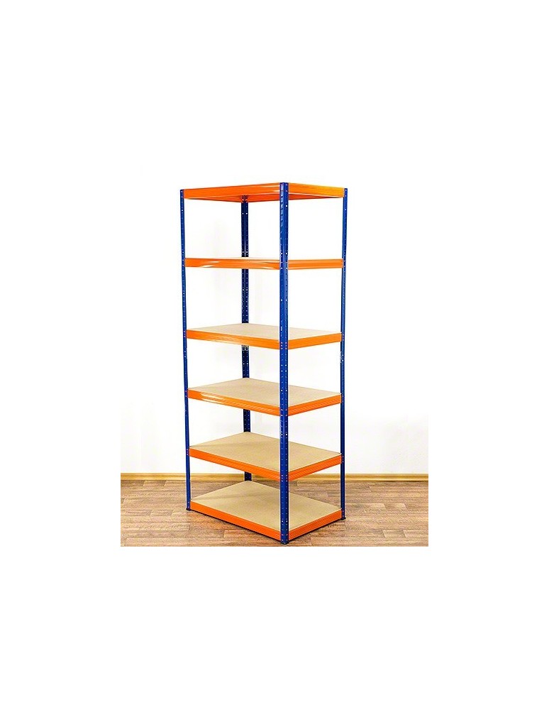 Regały - Regał Helios 196x90x35 cm 6 półek/350kg Biało-Niebieski - produkt b2b.wamar.biz 5