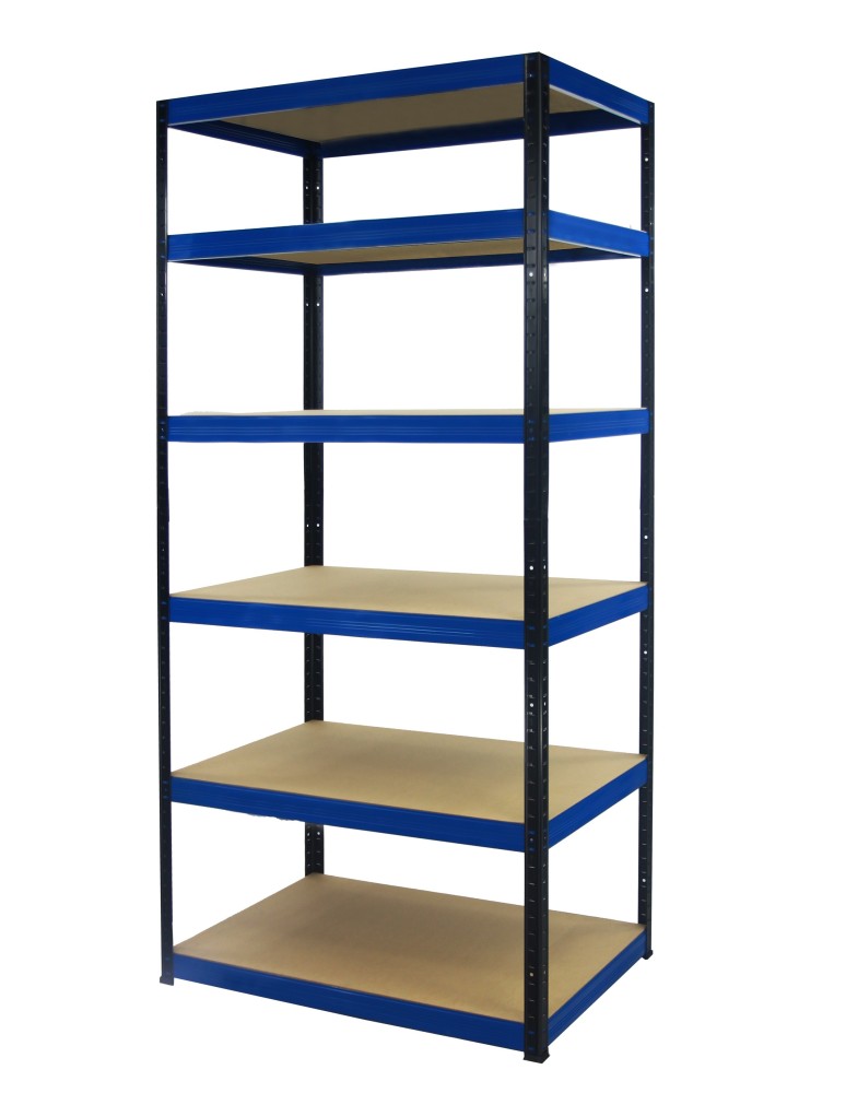 Regały - Regał Helios 196x90x35 cm 6 półek/350kg Biało-Niebieski - produkt b2b.wamar.biz 13