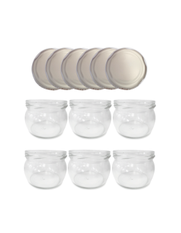 Słoiki 260ml 6 KOMPLETÓW z POKRYWKĄ dżemy konfitury przyprawy deserki 82mm - product 2