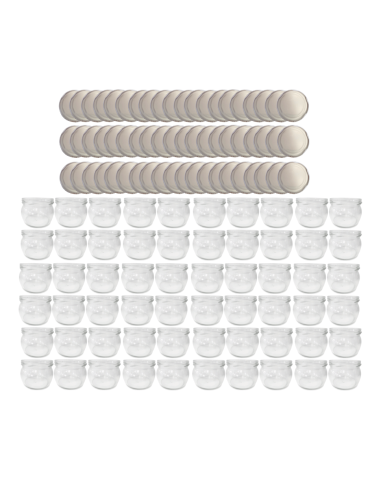 Słoiki 260ml 60 KOMPLETÓW z POKRYWKĄ dżemy konfitury przyprawy deserki 82mm - product 2