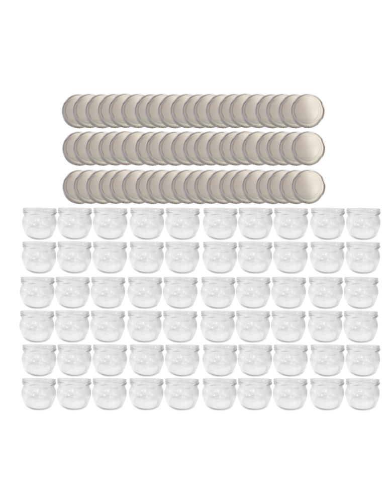 Słoiki - Słoiki 260ml 60 KOMPLETÓW z POKRYWKĄ dżemy konfitury przyprawy deserki 82mm - product b2b.wamar.biz 2