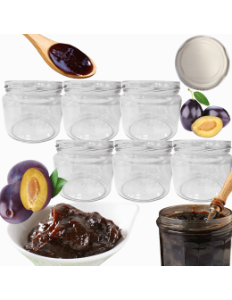 Słoiki 330ml słoiczki na dżem przyprawy grzybki konfitury 6szt. 82mm PZH