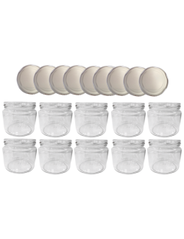 Słoiki 330ml 10 KOMPLETÓW z POKRYWKĄ dżemy konfitury przyprawy grzybki 82mm - product 2