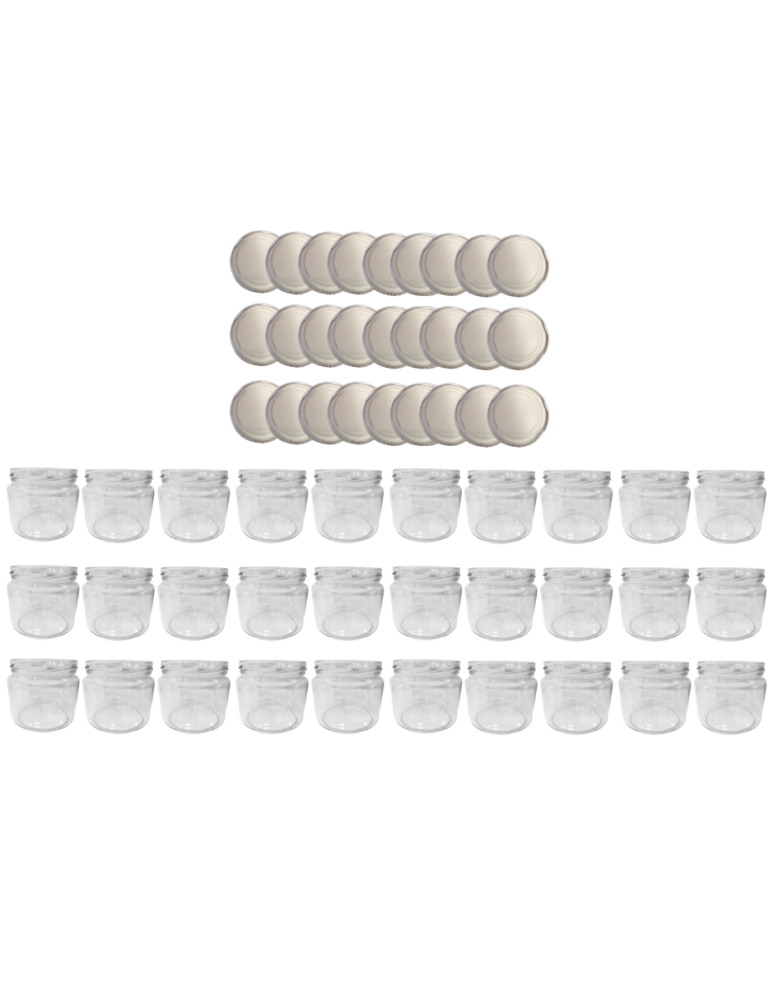 Słoiki - Słoiki 330ml 30 KOMPLETÓW z POKRYWKĄ dżemy konfitury przyprawy grzybki 82mm - product b2b.wamar.biz 2