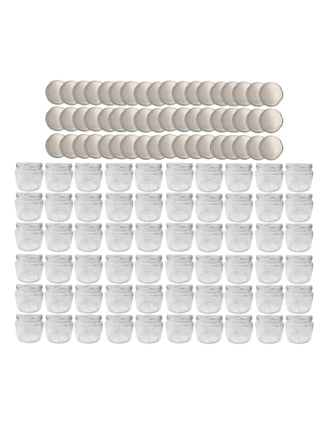 Słoiki 330ml 60 KOMPLETÓW z POKRYWKĄ dżemy konfitury przyprawy grzybki 82mm - product 2