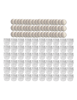 Słoiki 330ml 60 KOMPLETÓW z POKRYWKĄ dżemy konfitury przyprawy grzybki 82mm - product 2