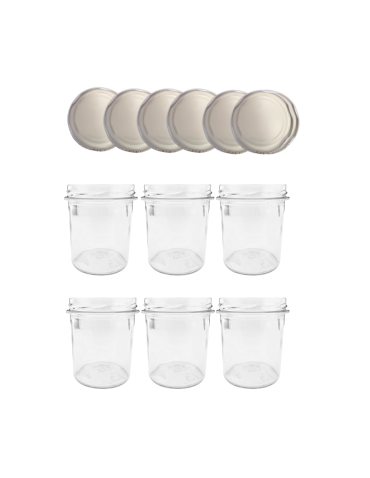 Słoiki 346ml 6 KOMPLETÓW z POKRYWKĄ słoiki na pasztet dżemy grzybki 82mm - product 2