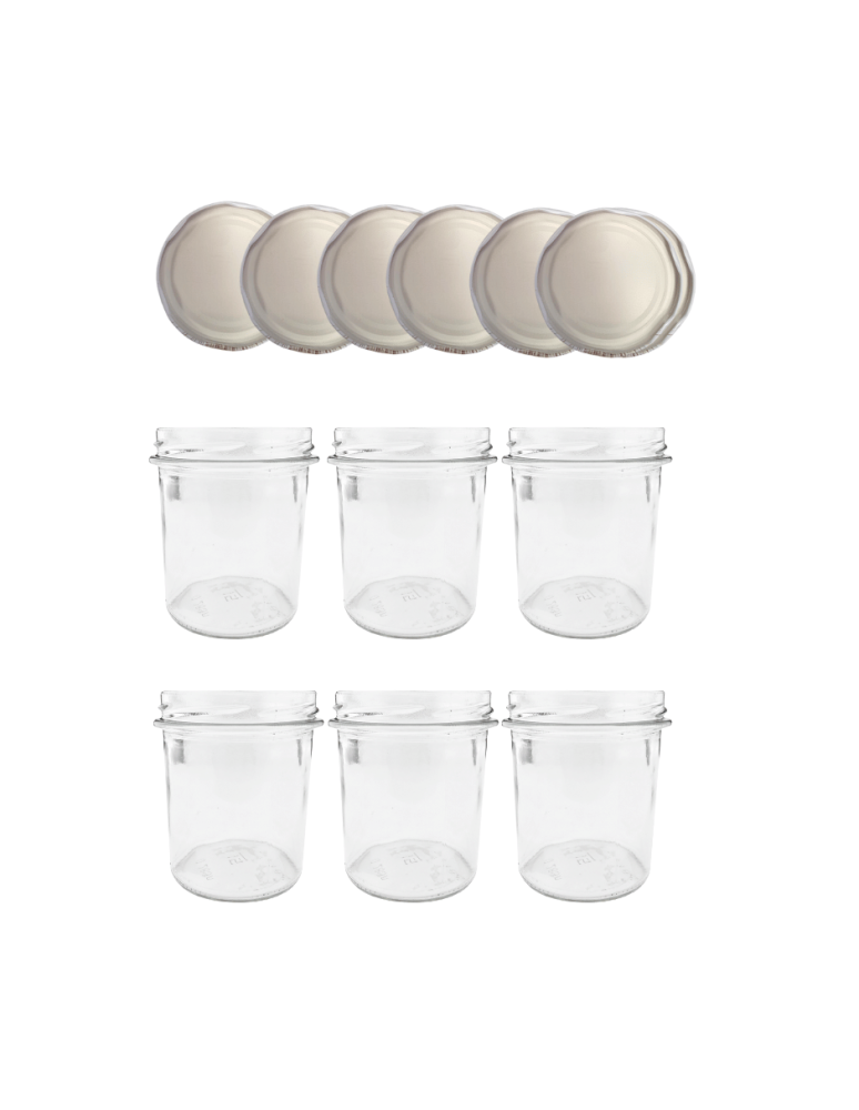 Słoiki - Słoiki 346ml 6 KOMPLETÓW z POKRYWKĄ słoiki na pasztet dżemy grzybki 82mm - product b2b.wamar.biz 2