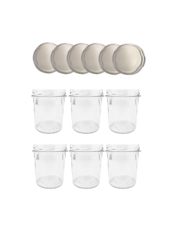 Słoiki 346ml 6 KOMPLETÓW z POKRYWKĄ słoiki na pasztet dżemy grzybki 82mm - product 2