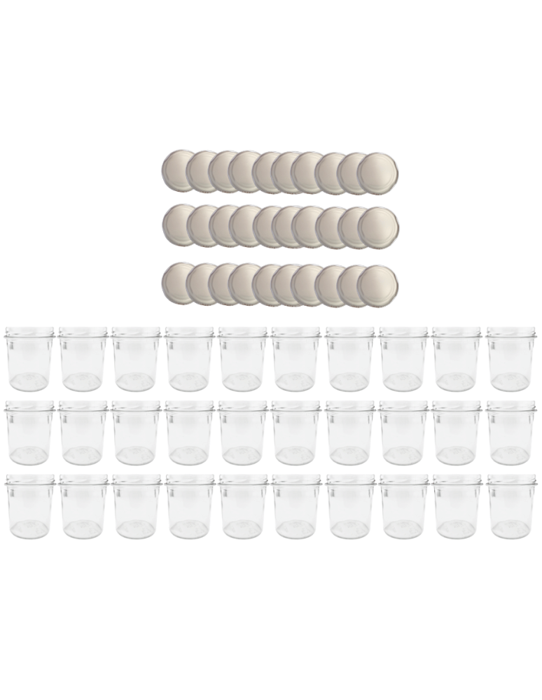 Słoiki - Słoiki 346ml 30 KOMPLETÓW z POKRYWKĄ słoiki na pasztet dżemy grzybki 82mm - product b2b.wamar.biz 1
