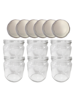 Słoiki 425ml 6 KOMPLETÓW z POKRYWKĄ słoiki na pasztet dżemy grzybki 82mm - product 2