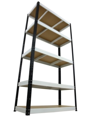 Regały - Regał Helios 213x120x60 cm 5 półek/350kg Czarno-Pomarańczowy - product 15
