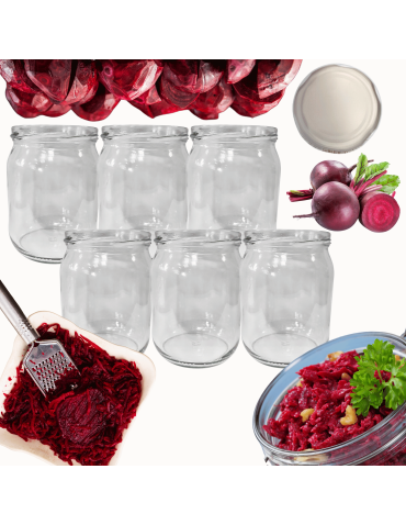 Słoiki 540ml słoiki na pasztet dżem kompot grzybki zaprawy 6szt. 82mmmm