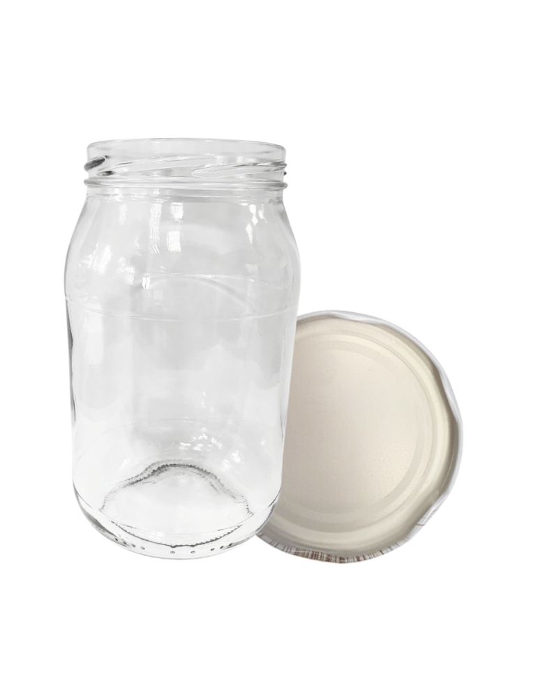 Słoiki - Słoik 900ml słoik na miód ogórki małosolne sałatki KOMPLET z POKRYWKĄ 82mm - product b2b.wamar.biz 2