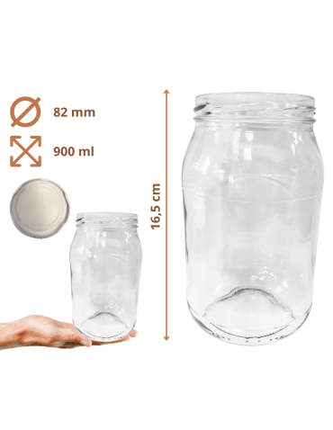 Słoiki 900ml słoiki na miód ogórki małosolne sałatki 10kpl zakrętki 82mm - product 2