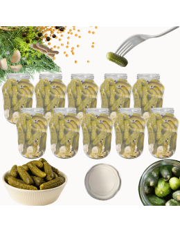 Słoiki 1500ml 1,5l na ogórki małosolne soki grzyby nalewki 10szt. 82mm PZH