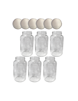 Słoiki 1500ml 1,5l na ogórki małosolne soki nalewki 6kpl zakrętki 82mm PZH - product 2