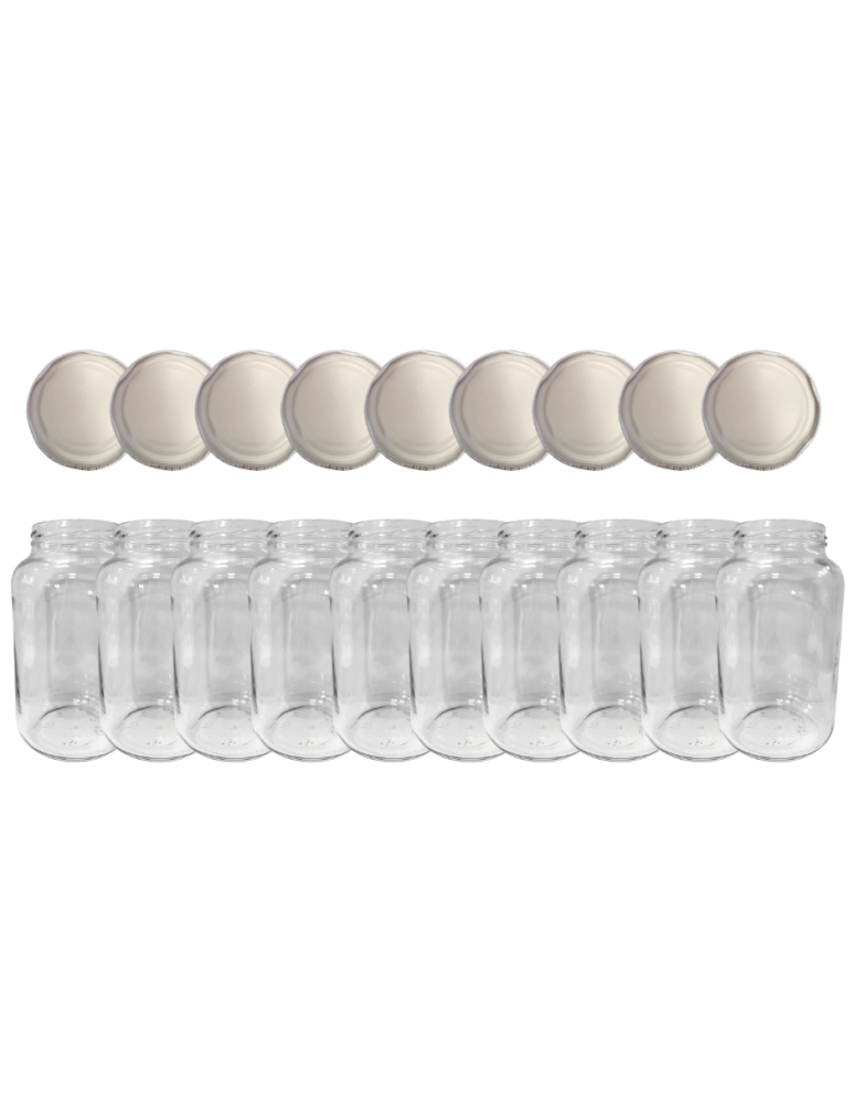 Słoiki - Słoiki 1500ml 1,5l ogórki małosolne sok grzyby nalewki 10kpl zakrętki 82mm - product b2b.wamar.biz 2