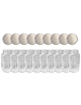 Słoiki 1500ml 1,5l ogórki małosolne sok grzyby nalewki 10kpl zakrętki 82mm - product 2