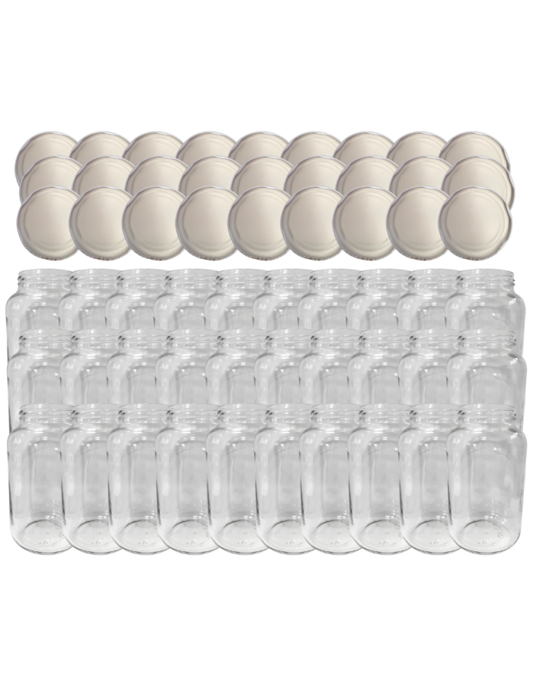 Słoiki - Słoiki 1500ml 1,5l ogórki małosolne sok grzyby nalewki 30kpl zakrętki 82mm - product b2b.wamar.biz 2