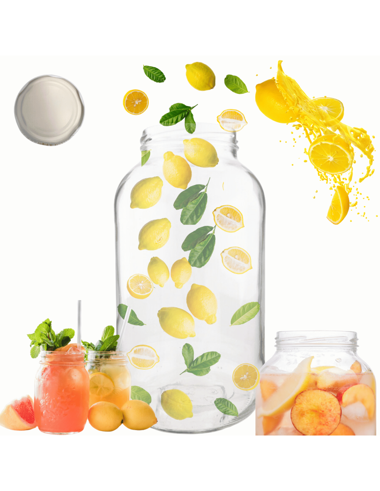 Słoiki - Słoik 2000ml 2l na ogórki soki suszone grzyby nalewki 1 sztuka 82mm PZH - product b2b.wamar.biz 1