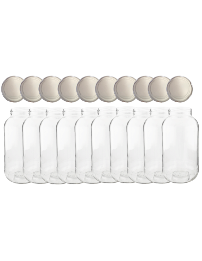 Słoiki - Słoiki 2000ml 2l na ogórki soki grzyby nalewki 10kpl zakrętki 82mm PZH - product b2b.wamar.biz 2