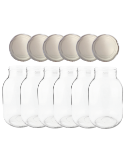 Słoiki 3000ml 3l na ogórki soki grzyby nalewki 6kpl zakrętki 100mm PZH - product 2