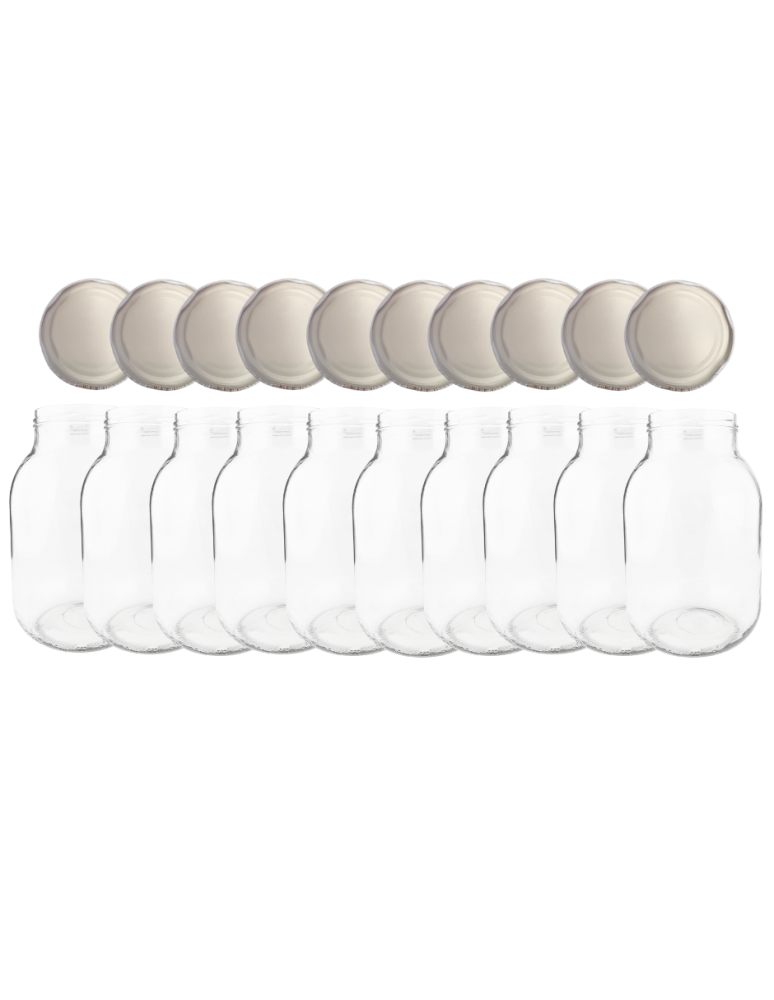 Słoiki - Słoiki 3000ml 3l na ogórki soki grzyby nalewki 10kpl zakrętki 100mm PZH - product b2b.wamar.biz 2