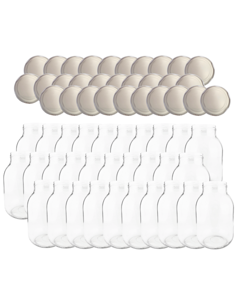 Słoiki - Słoiki 3000ml 3l na ogórki soki grzyby nalewki 30kpl zakrętki 100mm PZH - product b2b.wamar.biz 2