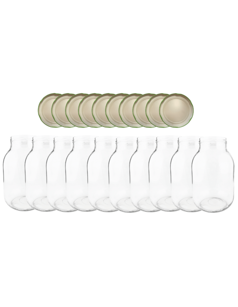 Słoiki - Słoiki 4000ml 4l ogórki soki cukinia grzyby nalewki 10kpl zakrętki 100mm - product b2b.wamar.biz 2