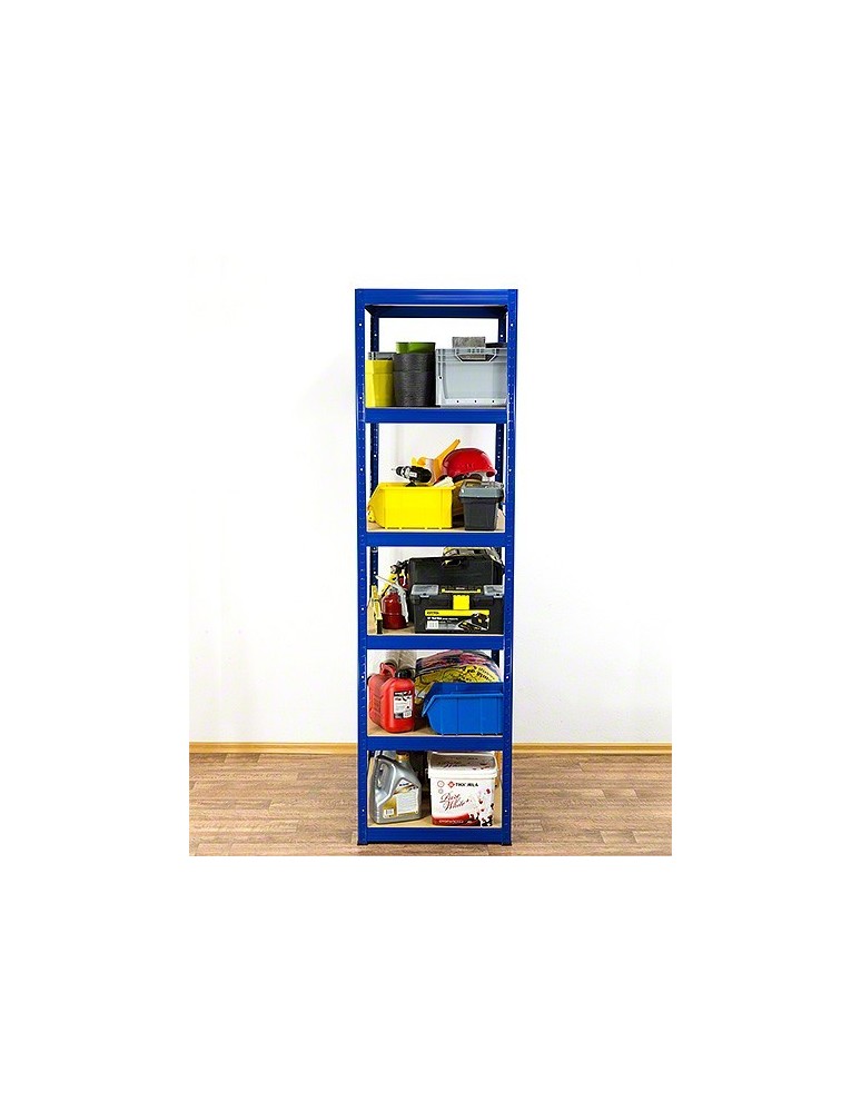 Regały - Regał Helios 196x75x60 cm 6 półek/400kg Biało-Niebieski - product b2b.wamar.biz 9