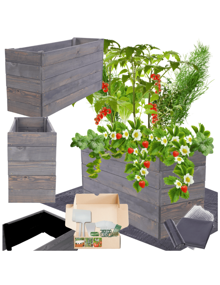 Uprawowe skrzynie ogrodowe- Warzywniaki- skrzynia do uprawy - Skrzynia na warzywa skrzynie na warzywnik inspekt donica grządka 45x93x30 - product b2b.wamar.biz 1