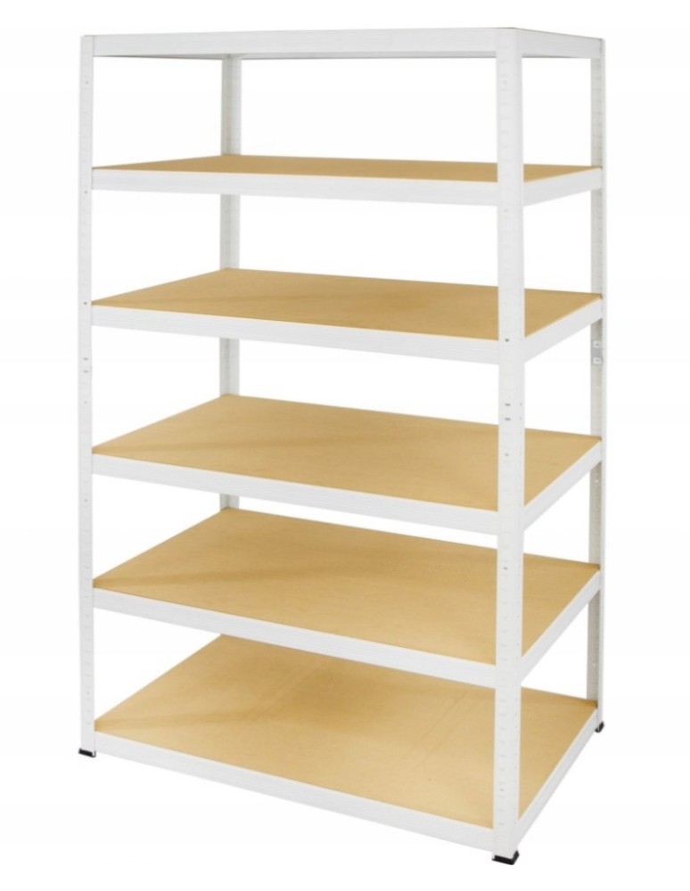 Regały Magazynowe - Regał metalowy regał magazynowy szpitalny HELIOS biały 196x180x40 6x275kg - product b2b.wamar.biz 3