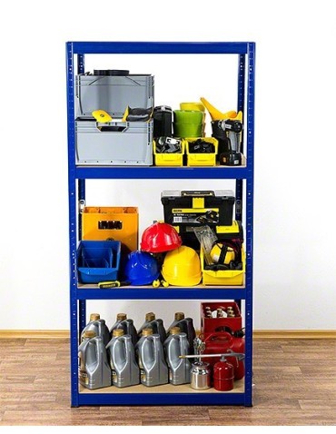 Magazynowe regały metalowe - Regał Helios 180x90x35 cm 4 półki/175kg Biało-Pomarańczowy - product 9