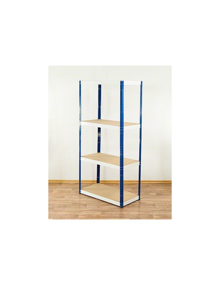 Magazynowe regały metalowe - Regał Helios 180x90x50 cm 4 półki/175kg Biało-Pomarańczowy - product b2b.wamar.biz 5