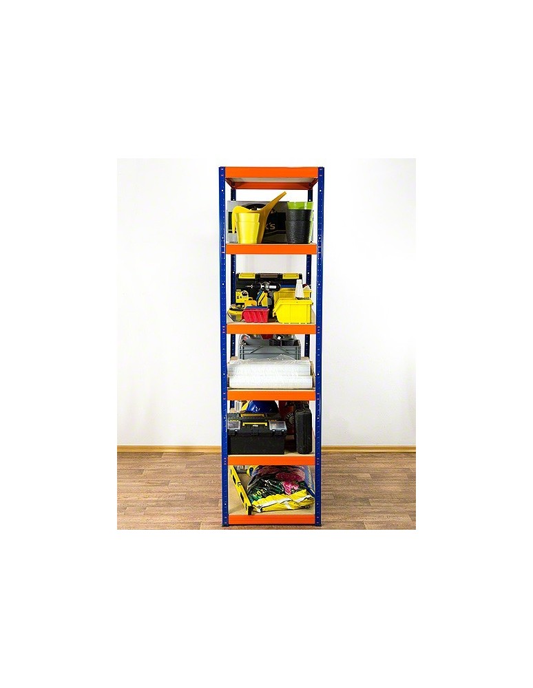 Regały - Regał Helios 196x120x60 cm 6 półek/275kg Biało-Niebieski - product b2b.wamar.biz 26