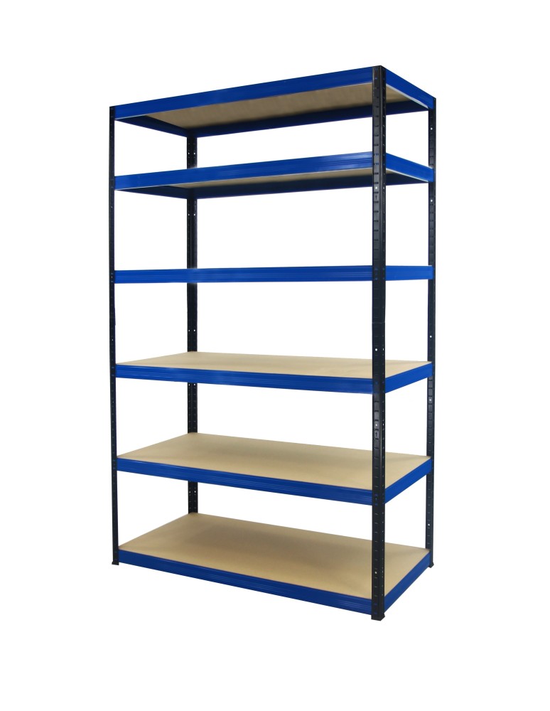 Regały - Regał Helios 196x120x50 cm 6 półek/275kg Biało-Niebieski - product b2b.wamar.biz 35