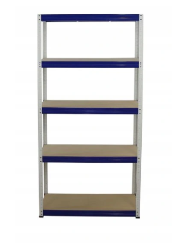 Regały - Regał Helios 213x110x50 cm 5 półek/275kg Biało-Niebieski - product 24