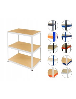 Regał metalowy regał magazynowy szpitalny HELIOS biały 106x150x45 3x275kg