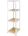 Regał Helios 180x60x60 cm 4 półki/175kg Biało-Biały
