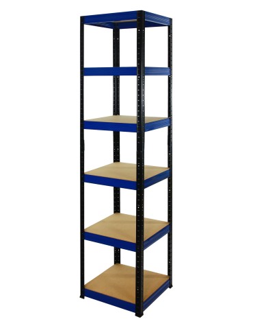 Regały - Regał Helios 196x45x45 cm 6 półek/175kg Biało-Biały - product 3