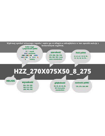 Regały - Regał Helios 180x90x50 cm 5 półek/400kg Biało-Niebieski - product 45