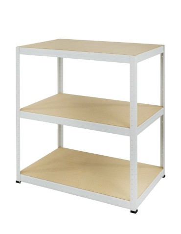 Regały Magazynowe - Regał metalowy regał magazynowy szpitalny HELIOS biały 90x100x30 3x400kg - product 3