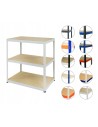 Regał metalowy regał magazynowy szpitalny HELIOS biały 106x045x45 3 półki
