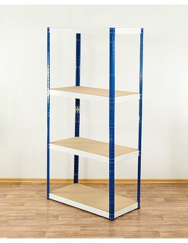 Magazynowe regały metalowe - Regał Helios 180x90x35 cm 4 półki/175kg Biało-Pomarańczowy - product 27