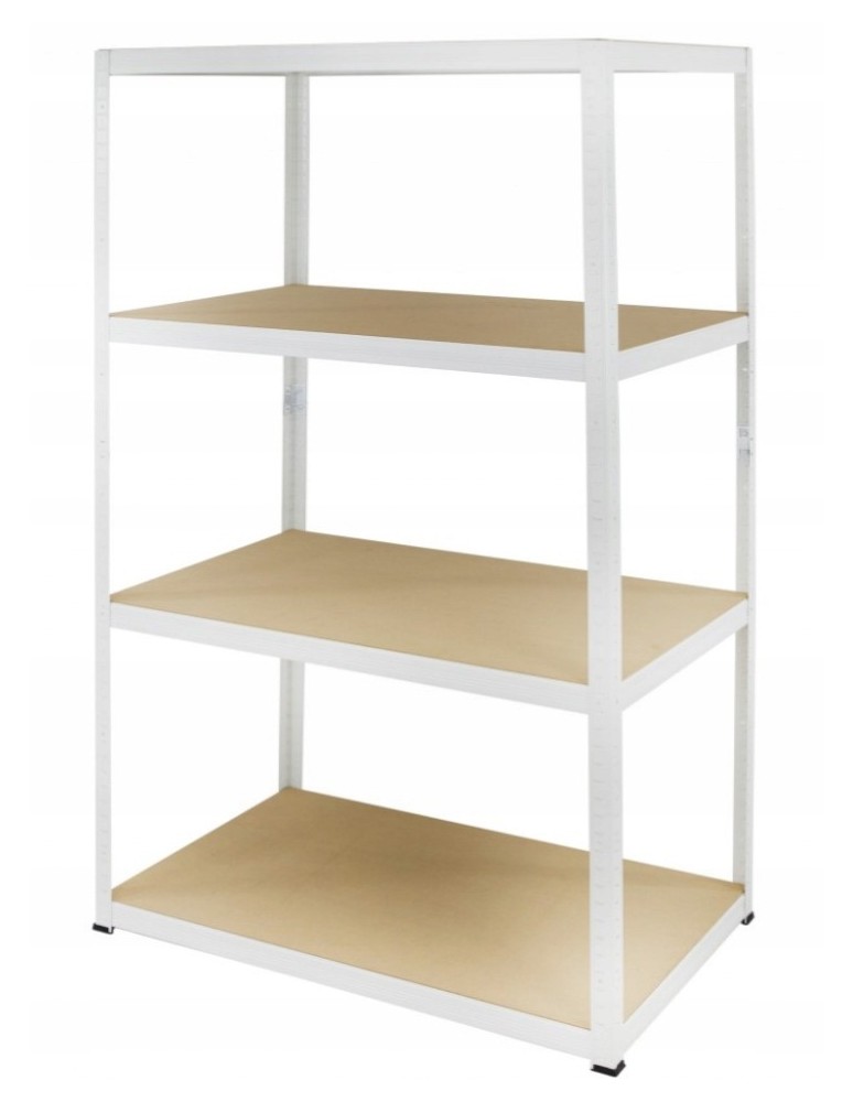 Regały Magazynowe - Regał metalowy regał magazynowy szpitalny HELIOS biały 180x180x50 4x175kg - product b2b.wamar.biz 3