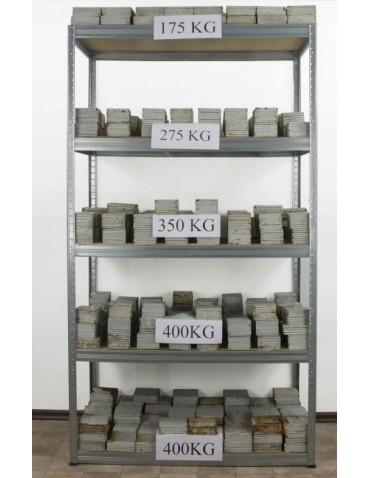 Regały Magazynowe - Regał metalowy regał magazynowy szpitalny HELIOS biały 196x120x35 7x175kg - product 5