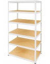 Regał metalowy regał magazynowy szpitalny HELIOS biały 196x100x45 7x175kg